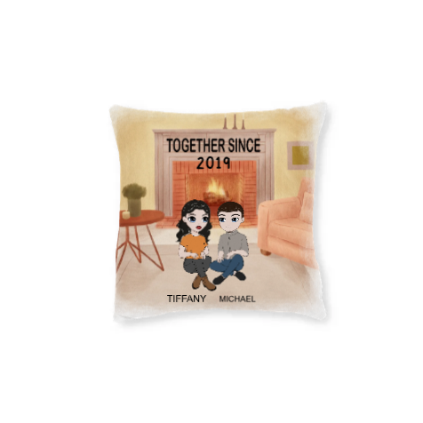 TOGETHER SINCE SQUARE PILLOW