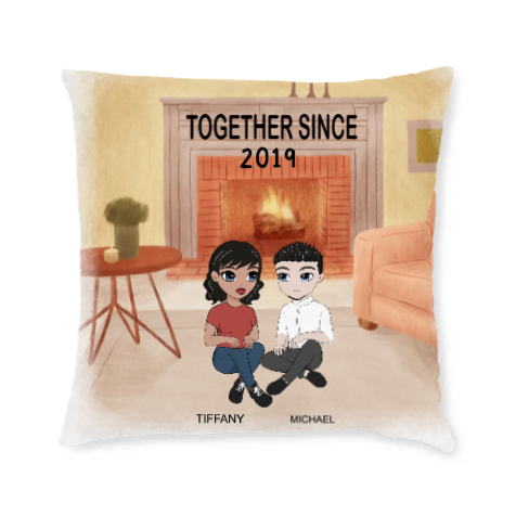 TOGETHER SINCE SQUARE PILLOW