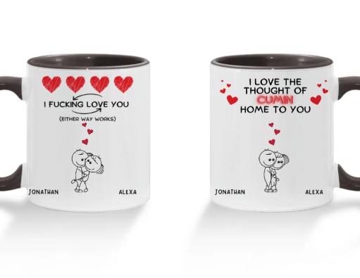 FUNNY PERSONALIZED COLOR CHANGING ACCENT MUG - Valentine's Day Gifts For Her, Him