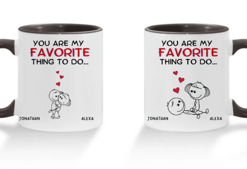 FUNNY PERSONALIZED COLOR CHANGING ACCENT MUG - Valentine's Day Gifts For Her, Him