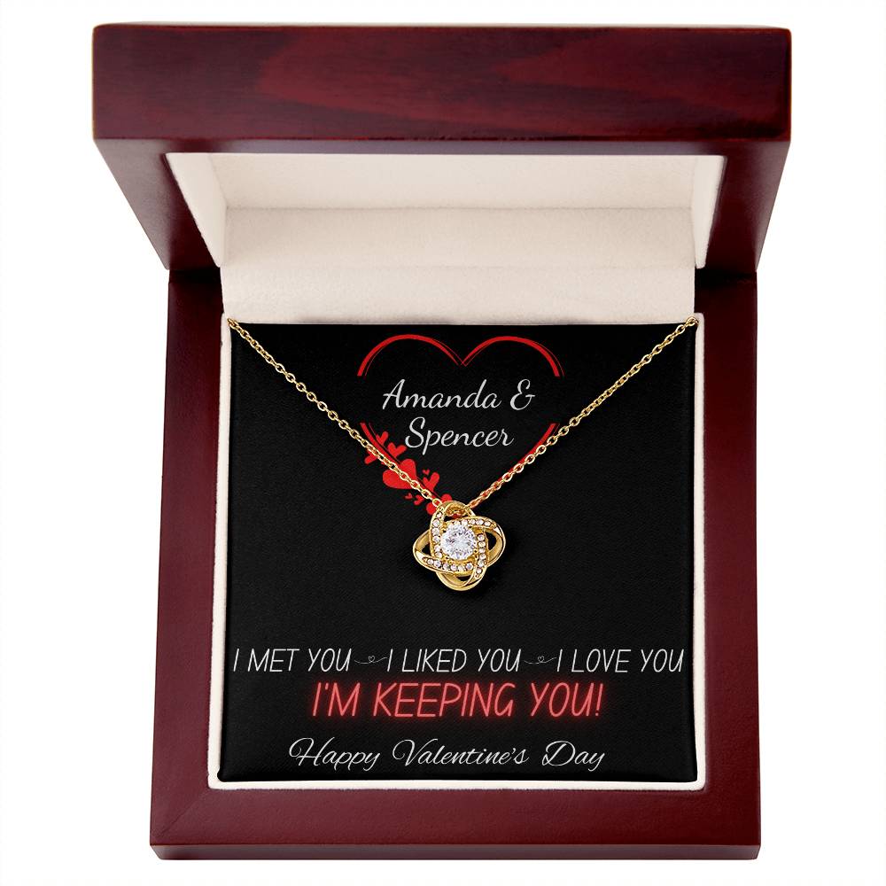 I'M KEEPING YOU LOVE KNOT NECKLACE