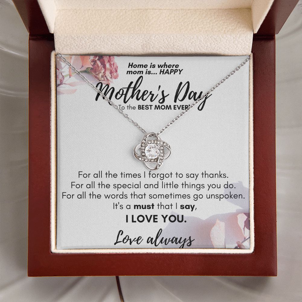 MOTHER'S DAY LOVE KNOT NECKLACE