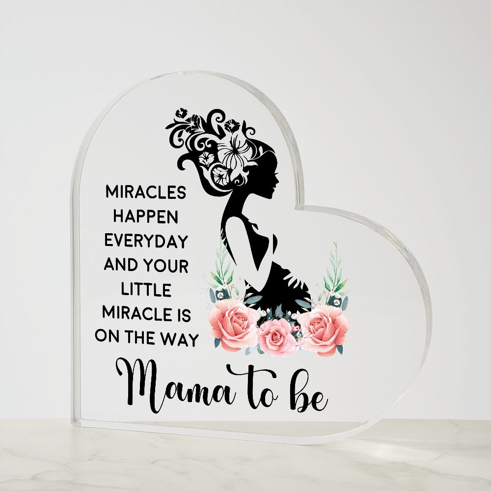 MAMA TO BE - HEART PLAQUE