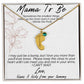 MAMA TO BE - I MAY JUST BE A BUMP ENGRAVED BABY FEET WITH BIRTHSTONES NECKLACE