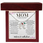 TO AN AMAZING NEW MOM ENGRAVED BABY FEET WITH BIRTHSTONE NECKLACE