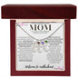 TO AN AMAZING NEW MOM ENGRAVED BABY FEET WITH BIRTHSTONE NECKLACE
