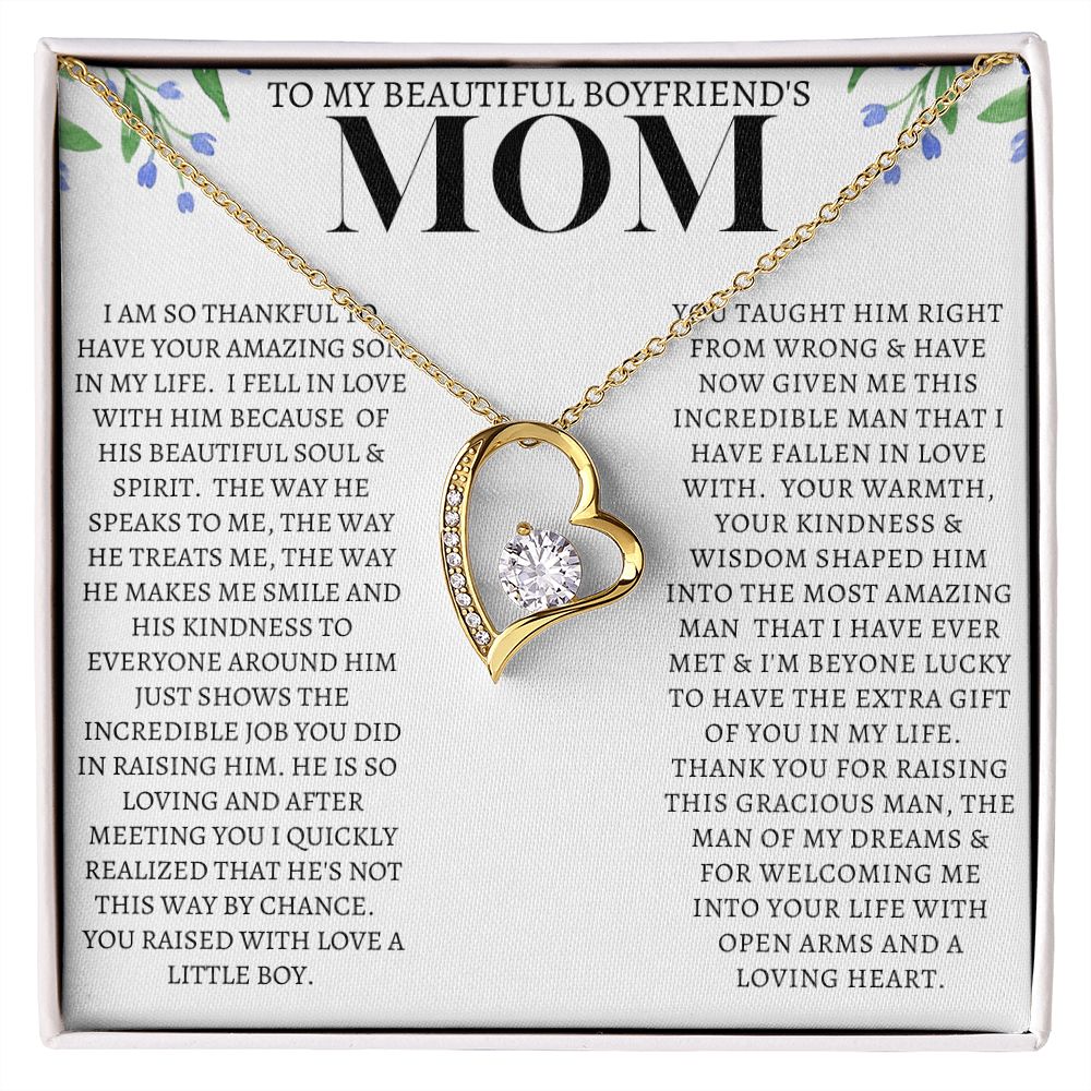 TO MY BEAUTIFUL BOYFRIEND'S MOM FOREVER LOVE NECKLACE