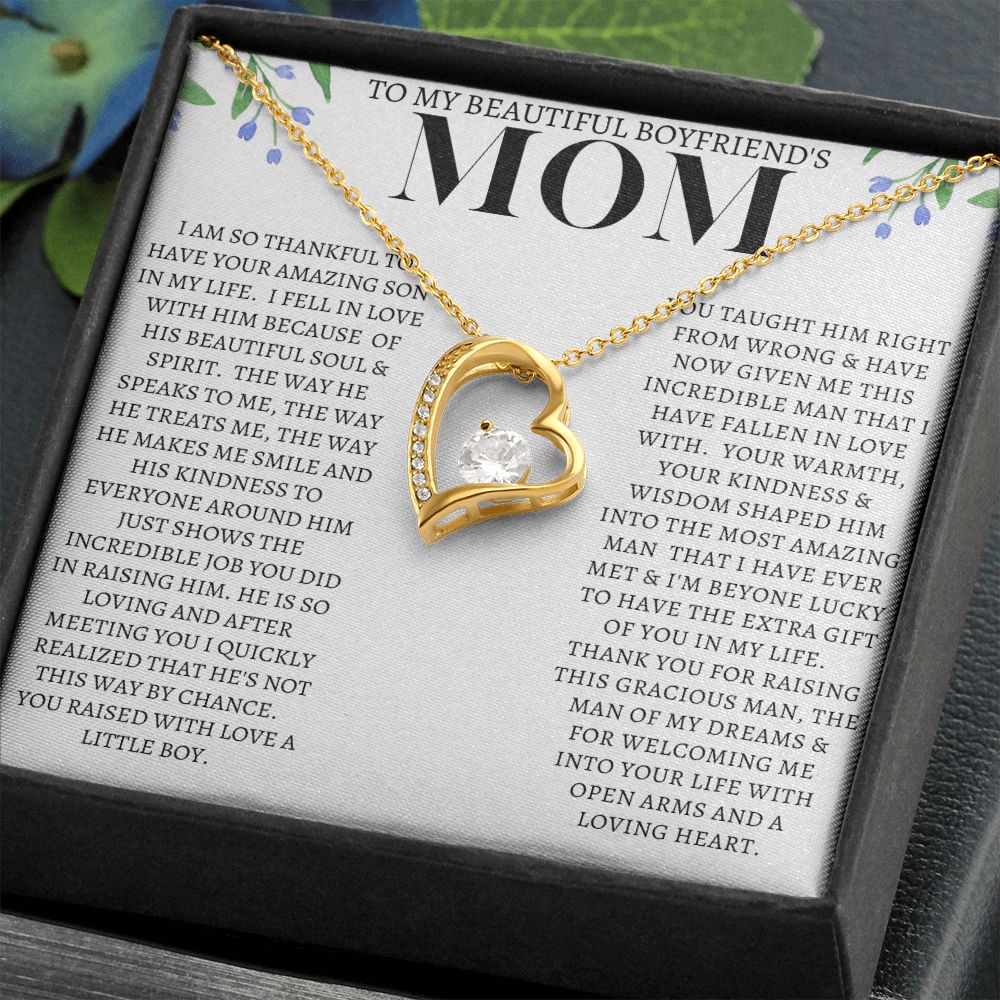 TO MY BEAUTIFUL BOYFRIEND'S MOM FOREVER LOVE NECKLACE