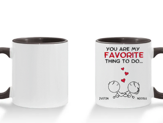 FUNNY PERSONALIZED COLOR CHANGING 11oz ACCENT MUG - Valentine's Day Gifts For Her, Him
