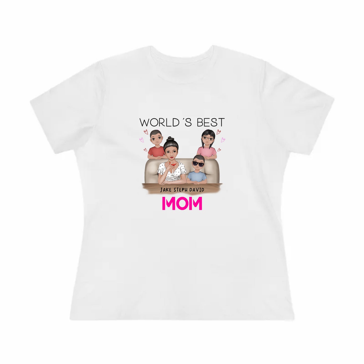 WORLD'S BEST MOM PREMIUM TEE *** PERSONALIZE IMAGES ***