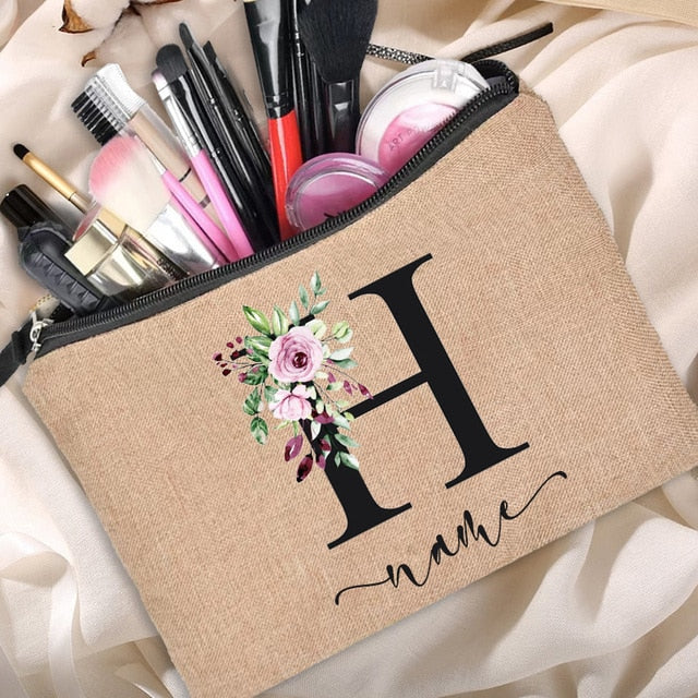 PERSONALIZED COSMETIC BAG - BRIDESMAID CLUTCH - BACHELORETTE PARTY GIFT
