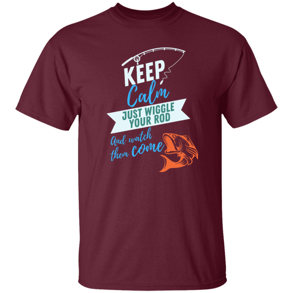 KEEP CALM FISHING T-SHIRT