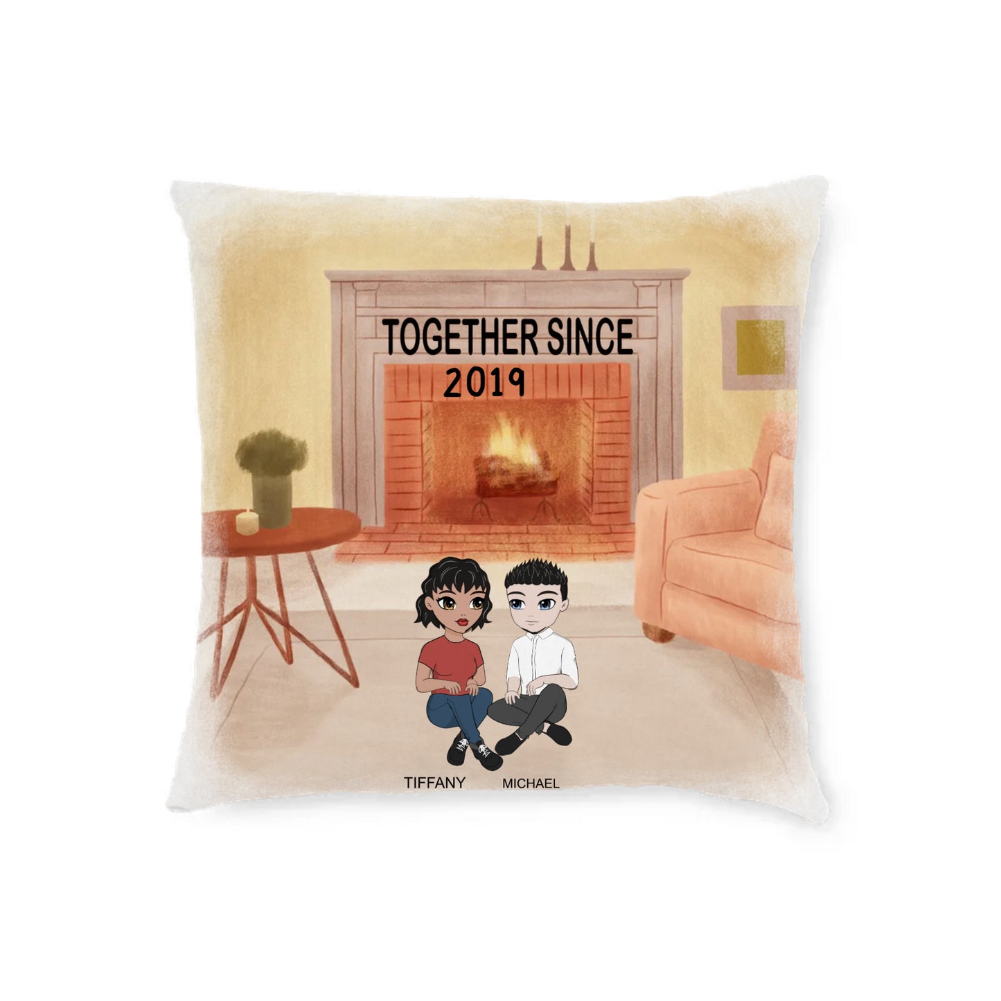 TOGETHER SINCE SQUARE PILLOW