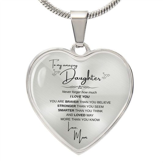 TO MY DAUGHTER HEART NECKLACE