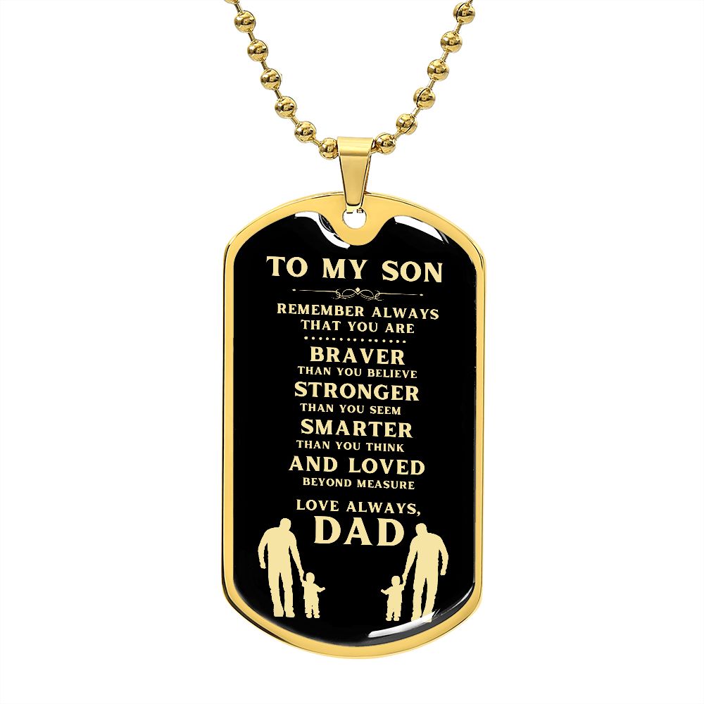 TO MY SON DOG TAG