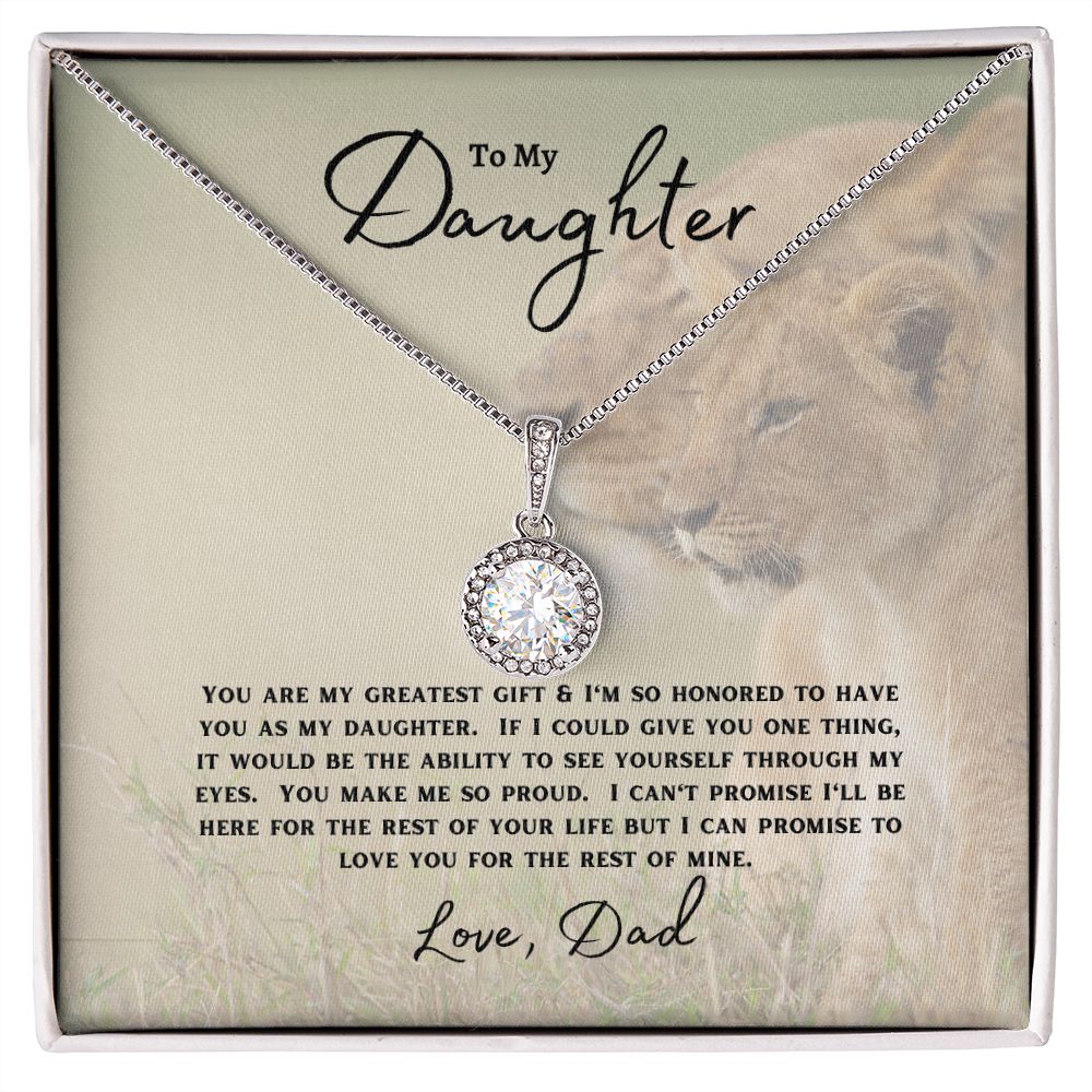 TO MY DAUGHTER ETERNAL HOPE NECKLACE, DAUGHTER'S BIRTHDAY, DAUGHTER'S CHRISTMAS