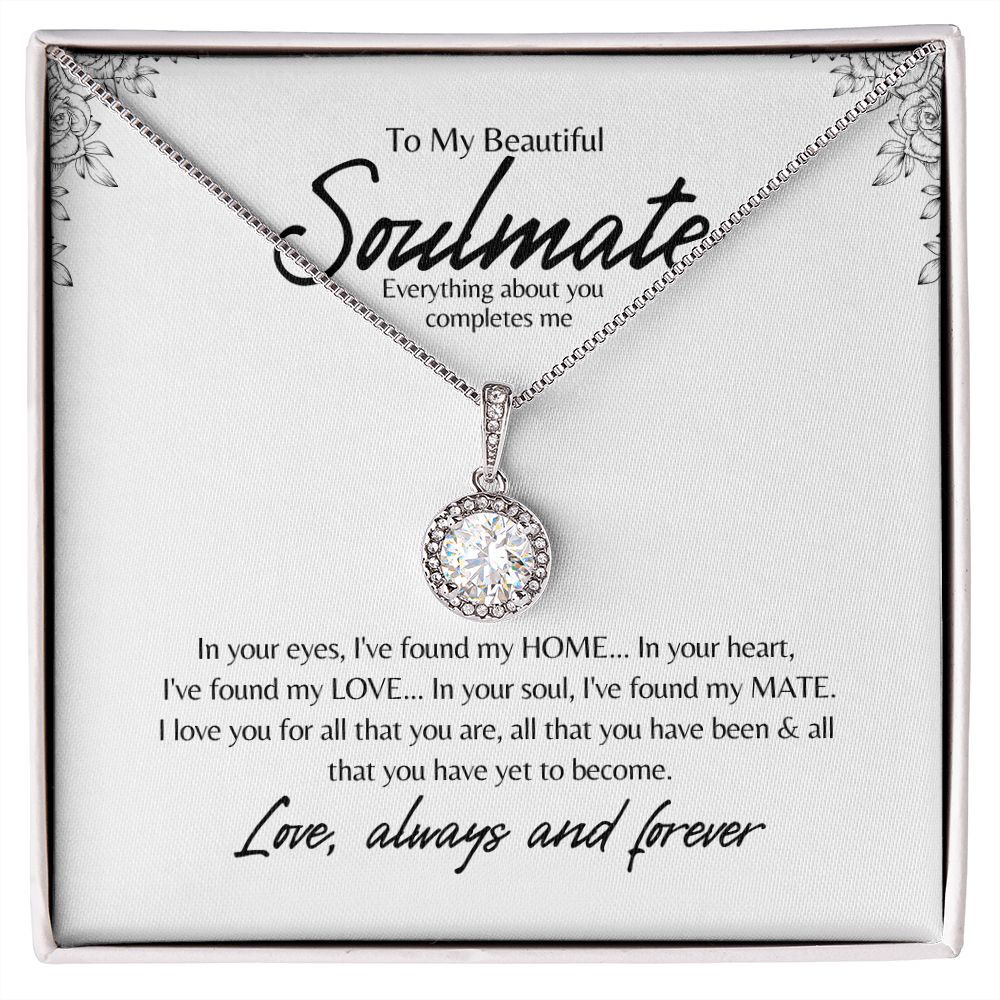 TO MY BEAUTIFUL SOULMATE ETERNAL HOPE NECKLACE, WIFE, GIRLFRIEND.
