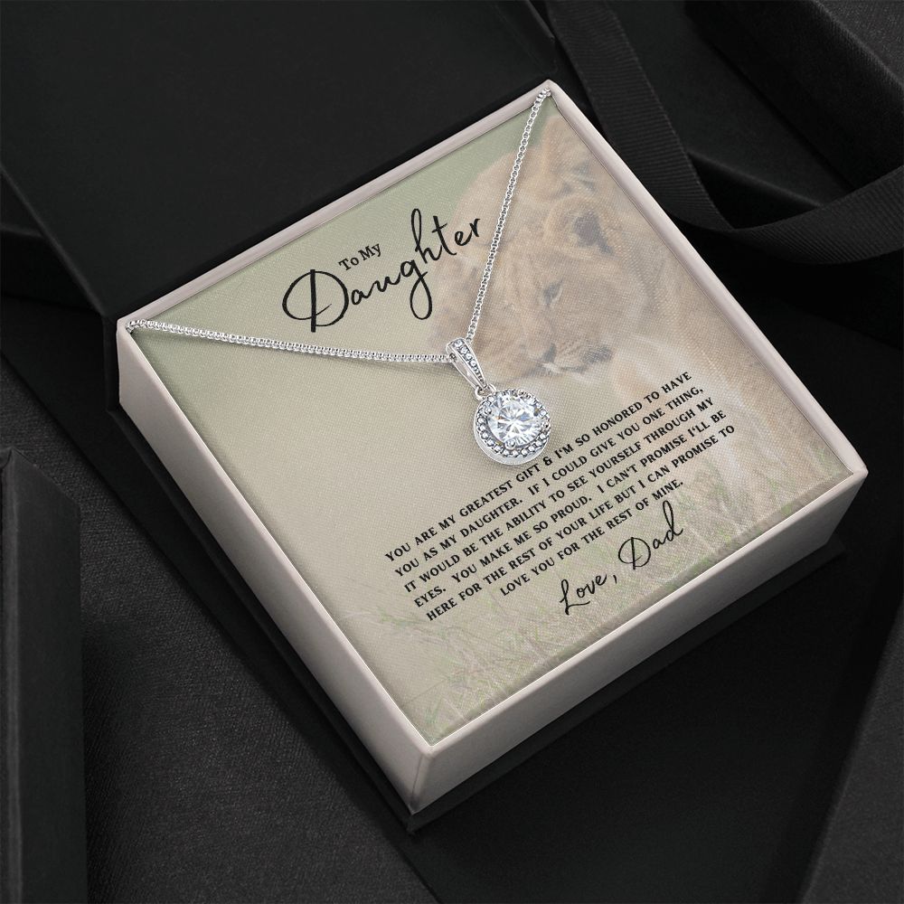 TO MY DAUGHTER ETERNAL HOPE NECKLACE, DAUGHTER'S BIRTHDAY, DAUGHTER'S CHRISTMAS