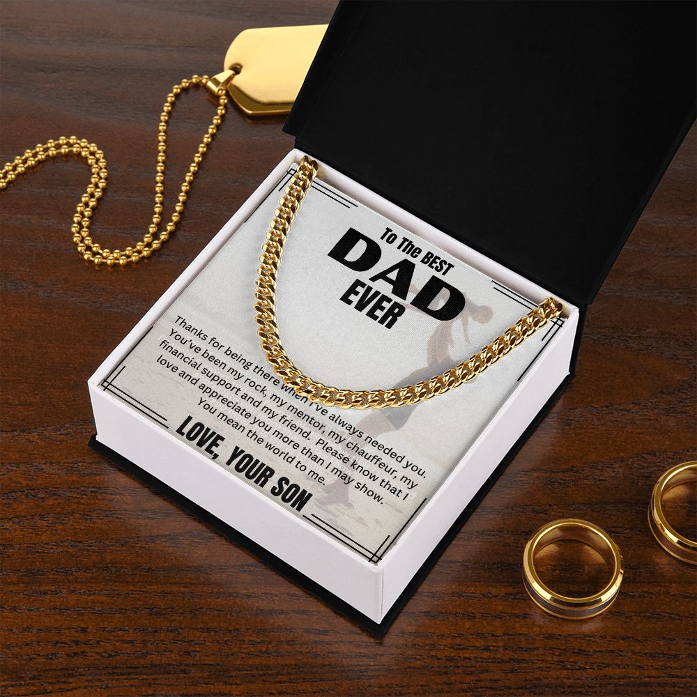 DAD CUBAN LINK NECKLACE, DAD'S BIRTHDAY GIFT, DAD'S FATHER'S DAY GIFT