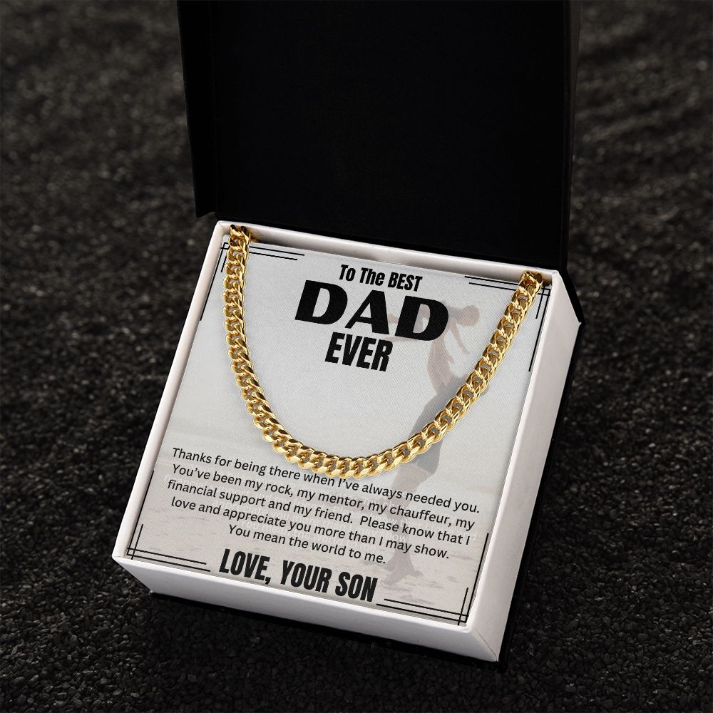 DAD CUBAN LINK NECKLACE, DAD'S BIRTHDAY GIFT, DAD'S FATHER'S DAY GIFT