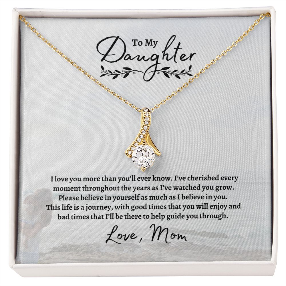 TO MY DAUGHTER ALLURING BEAUTY NECKLACE, DAUGHTER BIRTHDAY, DAUGHTER CHRISTMAS GIFT