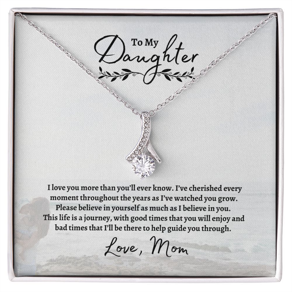 TO MY DAUGHTER ALLURING BEAUTY NECKLACE, DAUGHTER BIRTHDAY, DAUGHTER CHRISTMAS GIFT