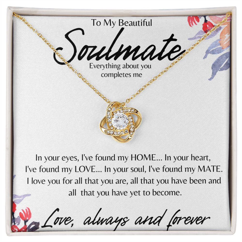 SOULMATE LOVE KNOT NECKLACE FOR WIFE, GIRLFRIEND