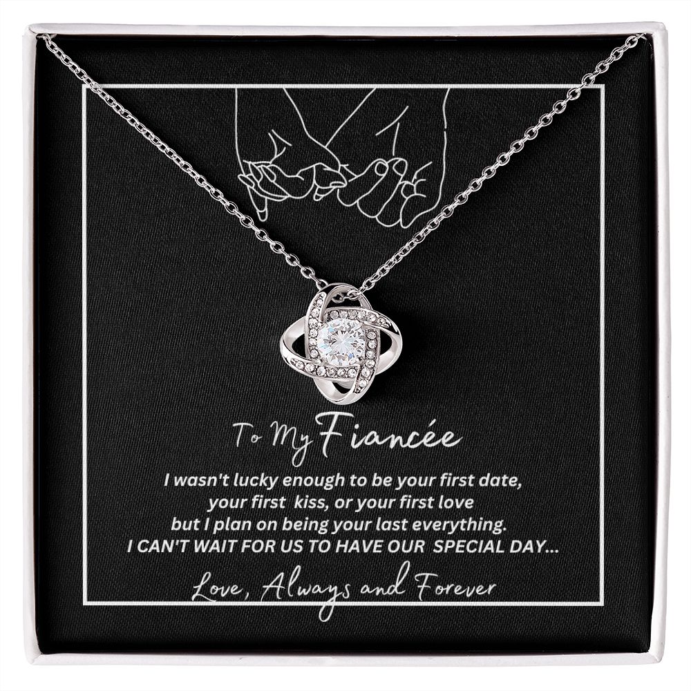 To My Fiancée Love Knot Necklace