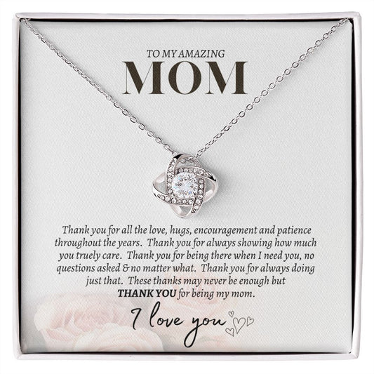 LOVE KNOT NECKLACE FOR MOM, MOTHER'S DAY GIFT, BIRTHDAY, CHRISTMAS GIFT, MOTHER'S DAY GIFT