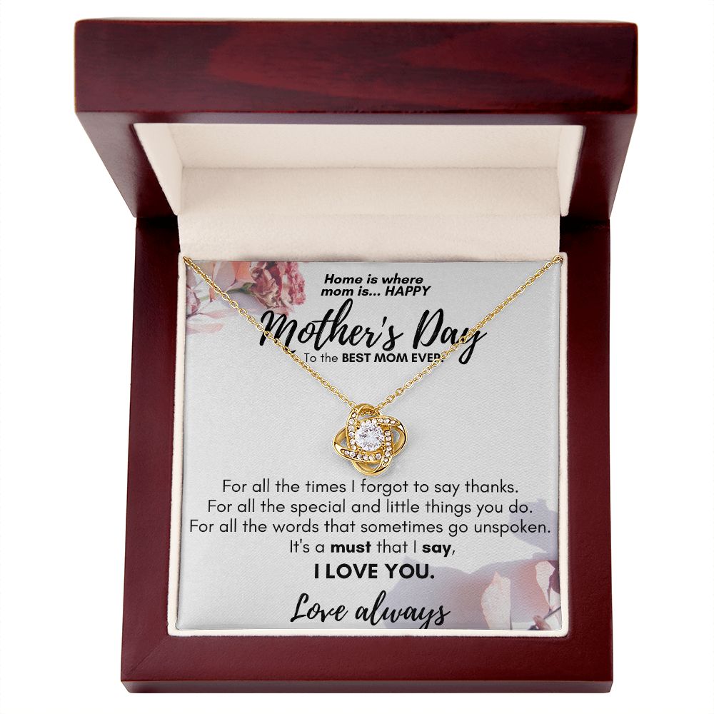 MOTHER'S DAY LOVE KNOT NECKLACE