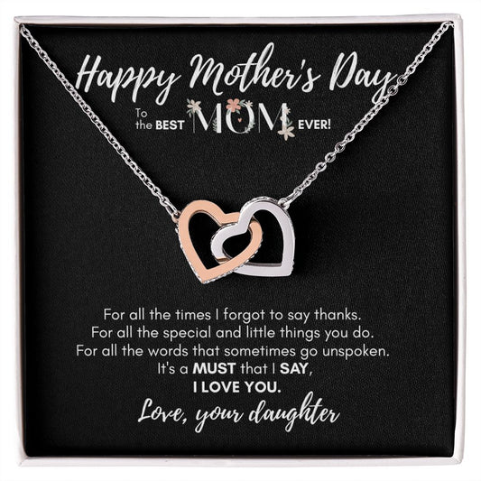 MOTHER'S DAY INTERLOCKING HEARTS NECKLACE