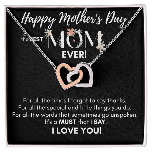 MOTHER'S DAY INTERLOCKING HEARTS NECKLACE