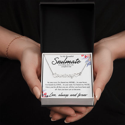 SOULMATE NAME NECKLACE & HEART