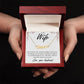 TO MY WIFE NAME NECKLACE & HEART W/MC, BIRTHDAY GIFT, VALENTINE'S GIFT, CHRISTMAS GIFT - Personalize w/name