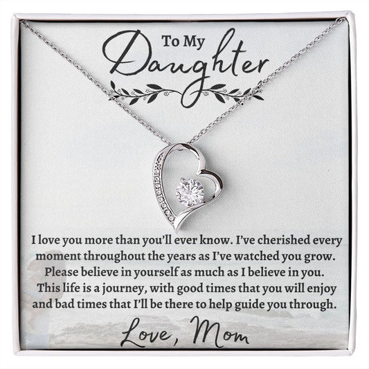 TO MY DAUGHTER FOREVER LOVE NECKLACE, DAUGHTER BIRTHDAY, DAUGHTER CHRISTMAS & GRADUATION GIFT