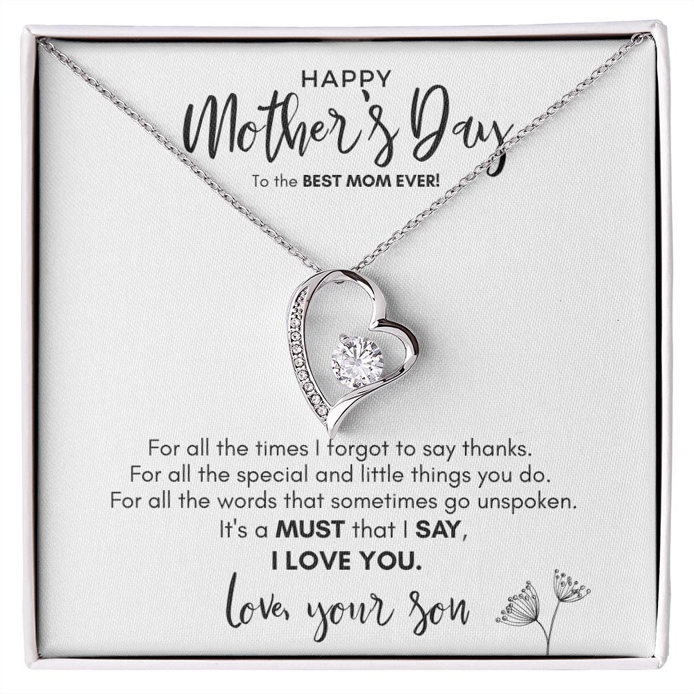 MOTHER'S DAY FOREVER NECKLACE FROM SON