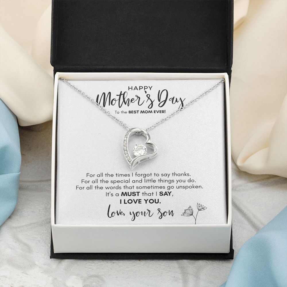MOTHER'S DAY FOREVER NECKLACE FROM SON